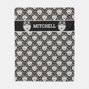 Loyal Siberian Husky Arctic Sled Dog Pet Puppy Fleece Blanket