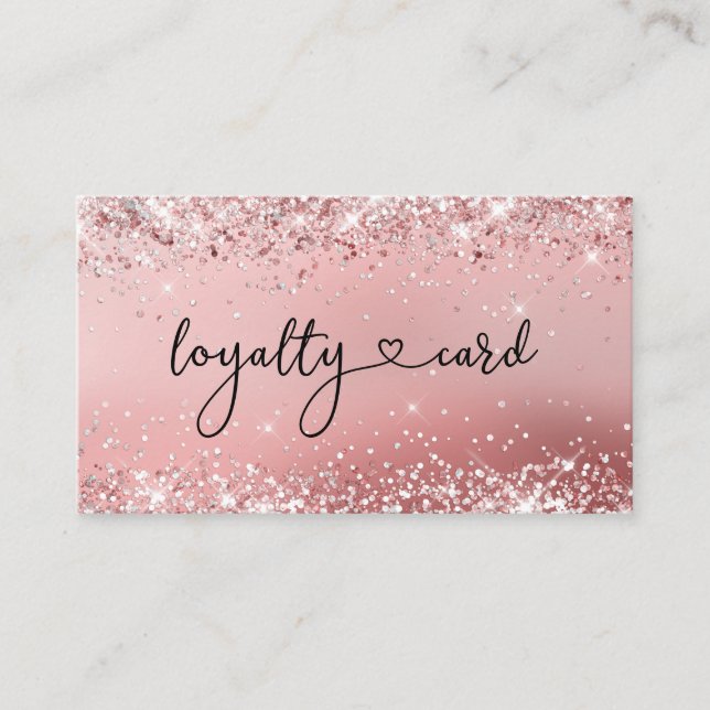 Loyalität Karte Glitter 5 Nails Lashes Beauty Business Card (Front)