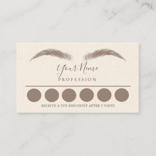 Loyality 6 Makeup Eyebrow Eyes Lashes Business Car Card