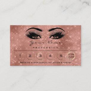 Loyality 6 Makeup Eyebrow Eyes Lashes Rose Spark Business Card