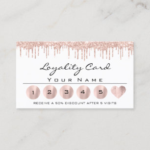 Loyaliy 6 Esthetician MAKEUP Rose White Heart Lash Business Card