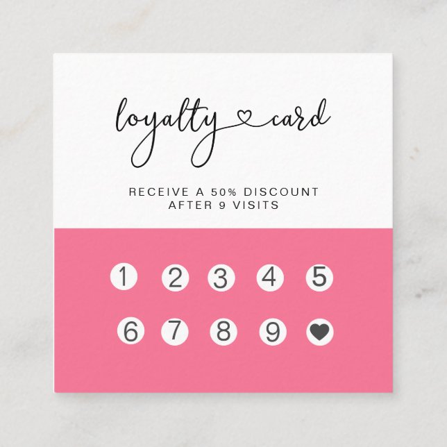 Loyalty 10 Nails Lashes Beauty Business Card (Back)