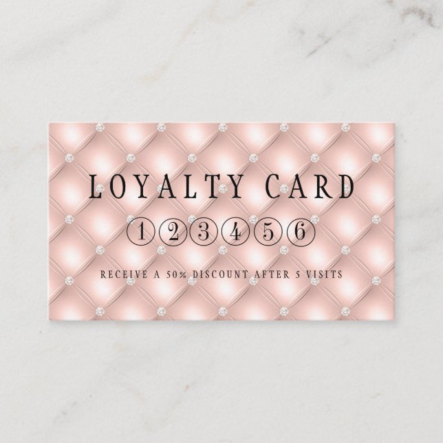 Loyalty 5 Nails Lashes Beauty Business Card (Front)