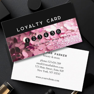 Loyalty 5 Nails Lashes Beauty Glitter Business Card