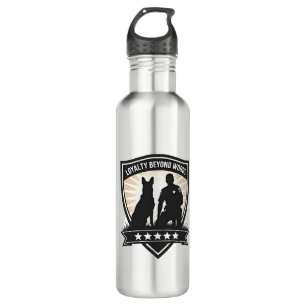 Loyalty Beyond Words Vintage K9 Police Badge Vecto 710 Ml Water Bottle