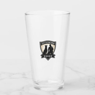 Loyalty Beyond Words Vintage K9 Police Badge Vecto Glass