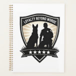 Loyalty Beyond Words Vintage K9 Police Badge Vecto Planner<br><div class="desc">Loyalty Beyond Words Vintage K9 Police Badge Vector Illustration 3</div>