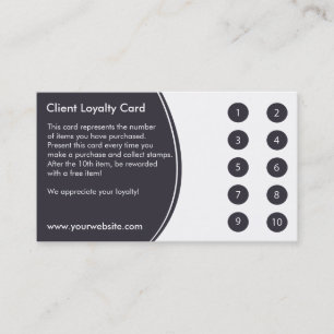 Loyalty Business Card Punch Card