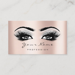 Loyalty Card 10 Makeup Lashes Extension Grey Rose