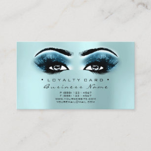 Loyalty Card 6 Beauty Salon Lash Aqua Tiffany Blue