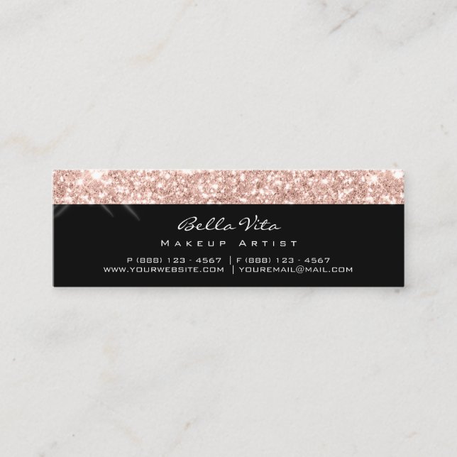 Loyalty Card 6 Punch Makeup Beauty Rose Black Spar (Front)