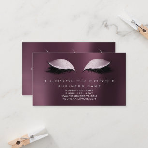 Loyalty Card Beauty Salon Makeup Coffe Noir