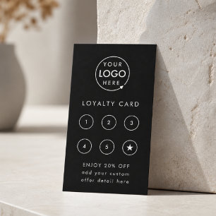 Loyalty Card   Black Business Reward Punch Cards