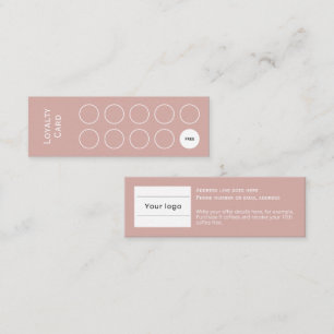 Loyalty Card, Clean and simple, blush pink Card