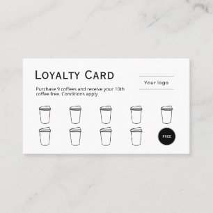 Loyalty Card, Clean and simple coffee