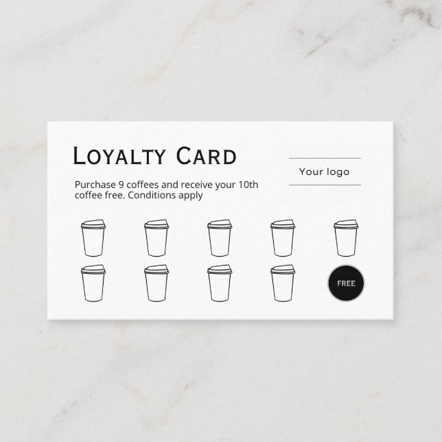 Loyalty Card, Clean and simple coffee (Front)
