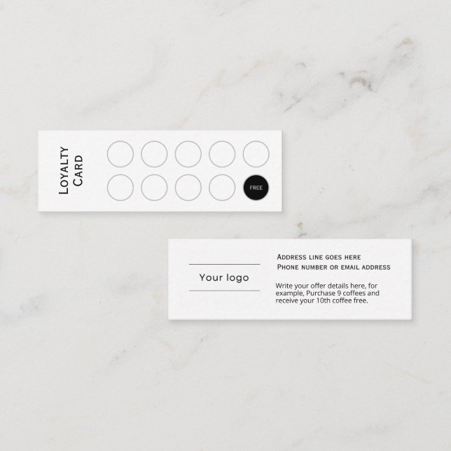 Loyalty Card, Clean and simple, professional Card (Front/Back)