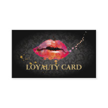 Loyalty Card Colourful Lips Makeup Beauty Salon