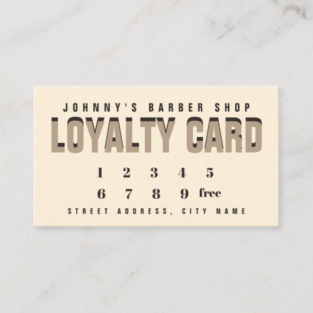 Loyalty card duo tone style (Front)