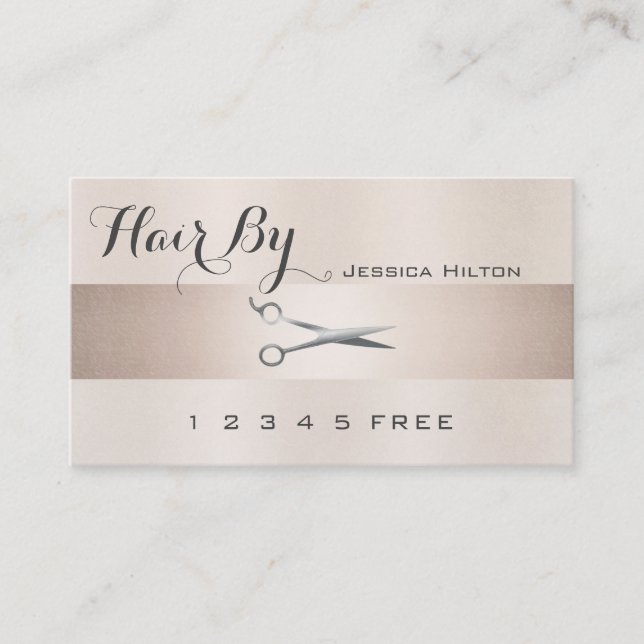 loyalty card elegant shiny bright scissors (Front)