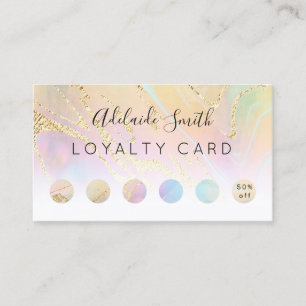 loyalty card FAUX holographic effect