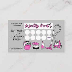 Loyalty card for cleaning services