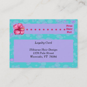Loyalty Card for Hair Designer Lavender & Teal