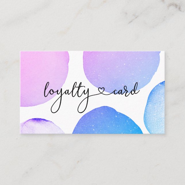Loyalty Card Glitter 10 Nails Lashes Beauty (Front)