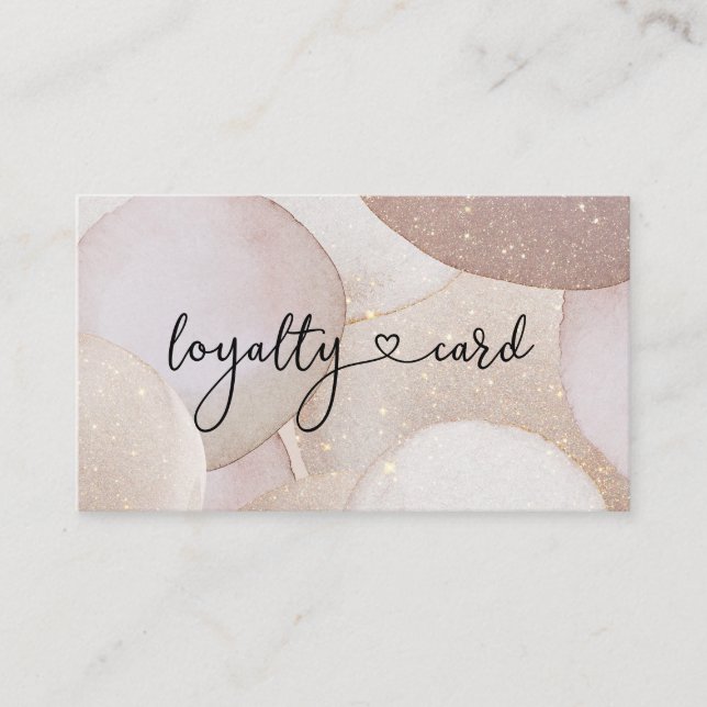 Loyalty Card Glitter 10 Nails Lashes Beauty (Front)