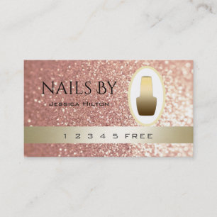 loyalty card glittery bokeh bright nail polish