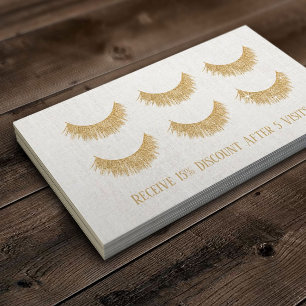 Loyalty Card Gold Eyelash Extensions Lash Bar