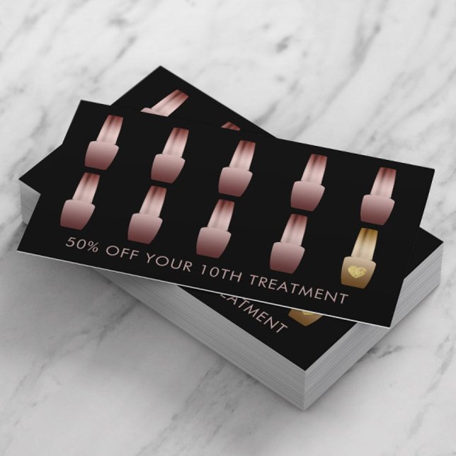 Loyalty Card | Nail Salon Rose Gold Manicurist (Creator Uploaded)