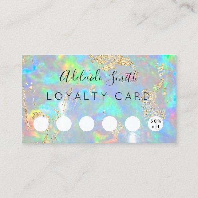 loyalty card opal gemstone  (Front)