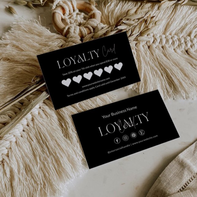 Loyalty Card Template, Boho Customer Loyalty Cards (Loyalty Card Template, Boho Customer Loyalty Cards)