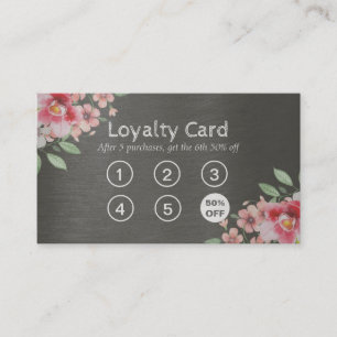 Loyalty Card Vintage Floral Makeup & Hair Stylist