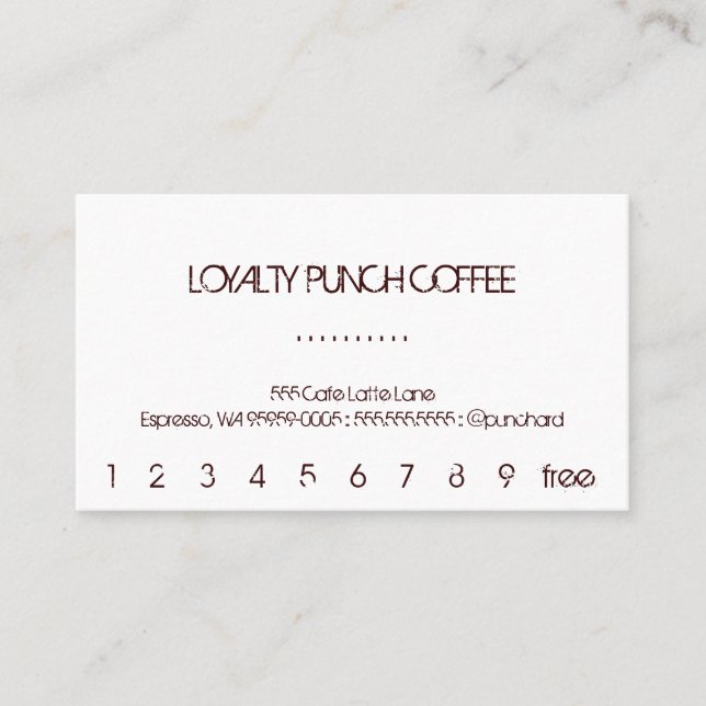 Loyalty Coffee Punch-Card (Front)