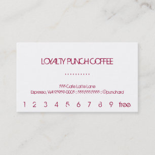 Loyalty Coffee Punch-Card Card