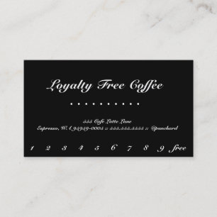 Loyalty Coffee Punch-Card Card