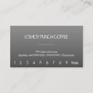 Loyalty Coffee Punch-Card Card