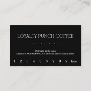 Loyalty Coffee Punch-Card Stymie Card