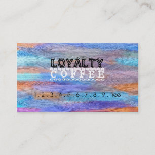 Loyalty Coffee Punch Colourful Modern Wood #15