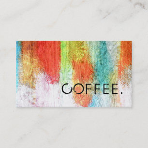 Loyalty Coffee Punch Colourful Modern Wood Look Card