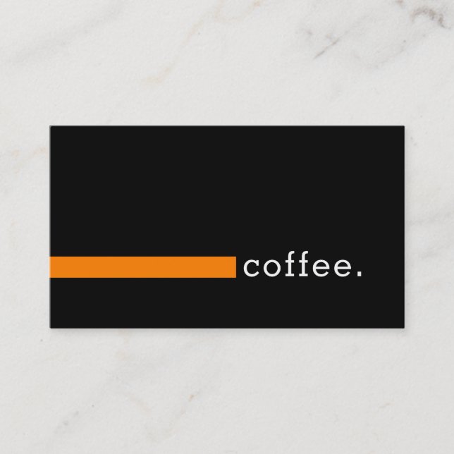 Loyalty Coffee Punch Modern Orange Card (Front)