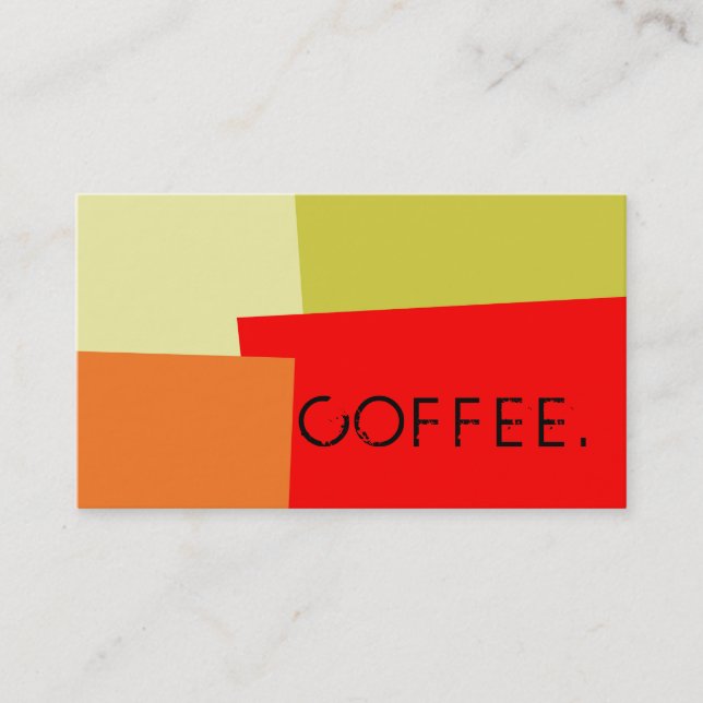Loyalty Coffee Punch Modern Retro Colour #13 Card (Front)