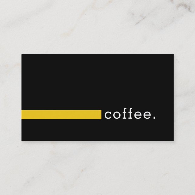 Loyalty Coffee Punch Plain Black Modern Jonquil Card (Front)