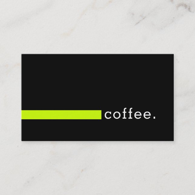 Loyalty Coffee Punch Plain Black Modern Volt Card (Front)