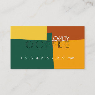 Loyalty Coffee Punch Retro Colour Pattern #10 Card