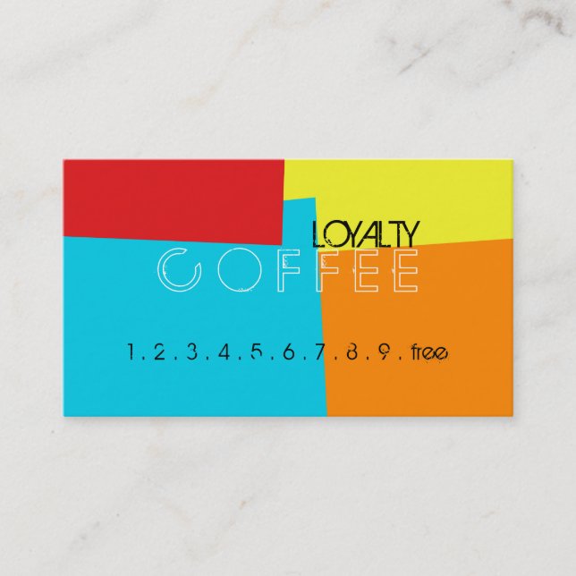 Loyalty Coffee Punch Retro Colour Pattern #4 Card (Front)