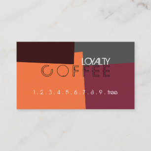 Loyalty Coffee Punch Retro Colour Pattern #5 Card