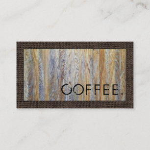 Loyalty Coffee Punch Wood Look Modern Burlap #12
